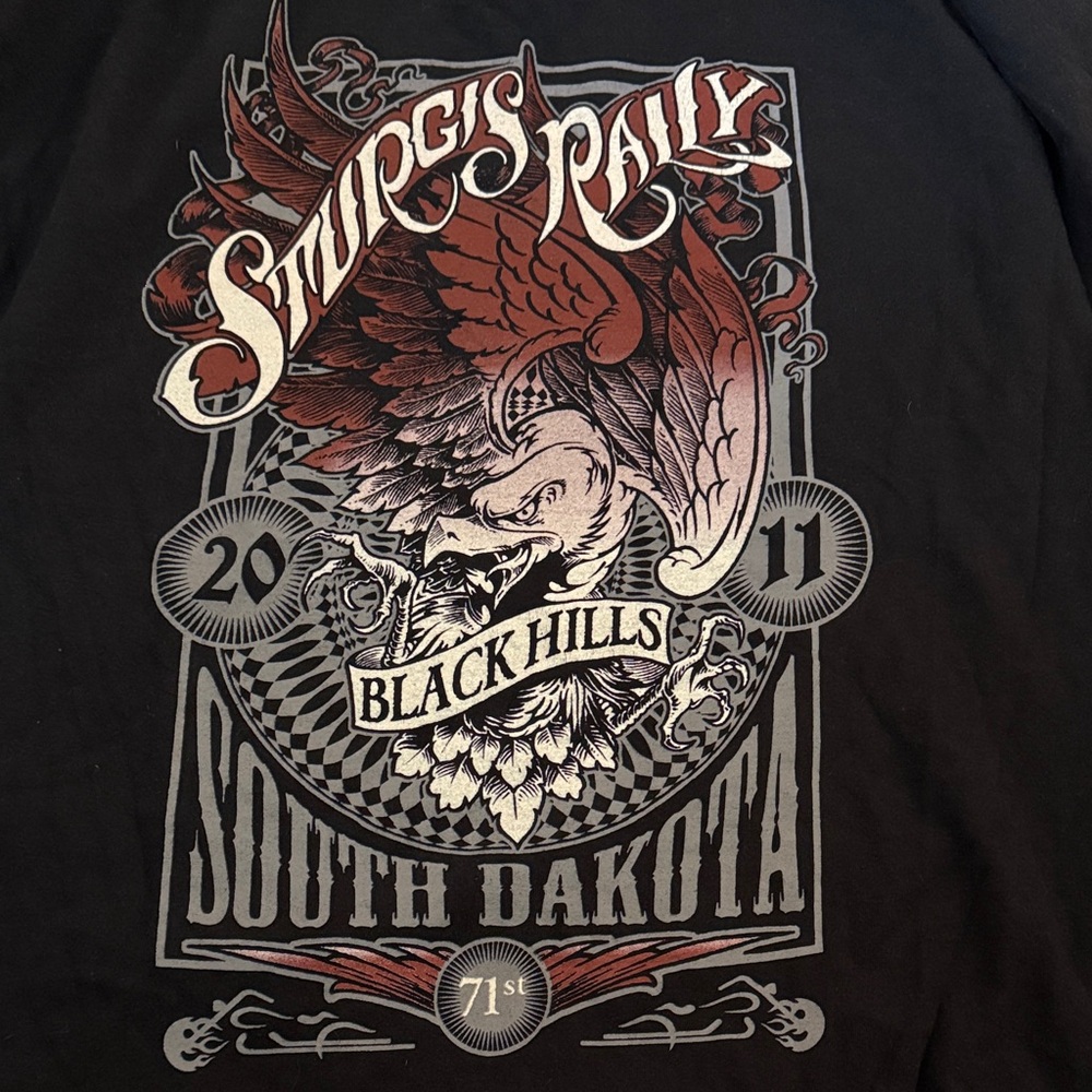 Hanes Black Sturgis Rally Long Sleeve Tee
